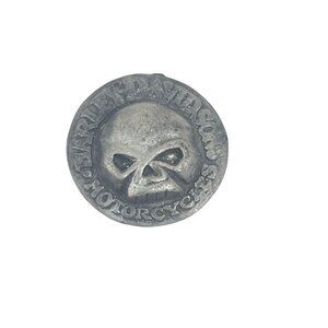 Harley-Davidson Metal Button With Skull Logo
